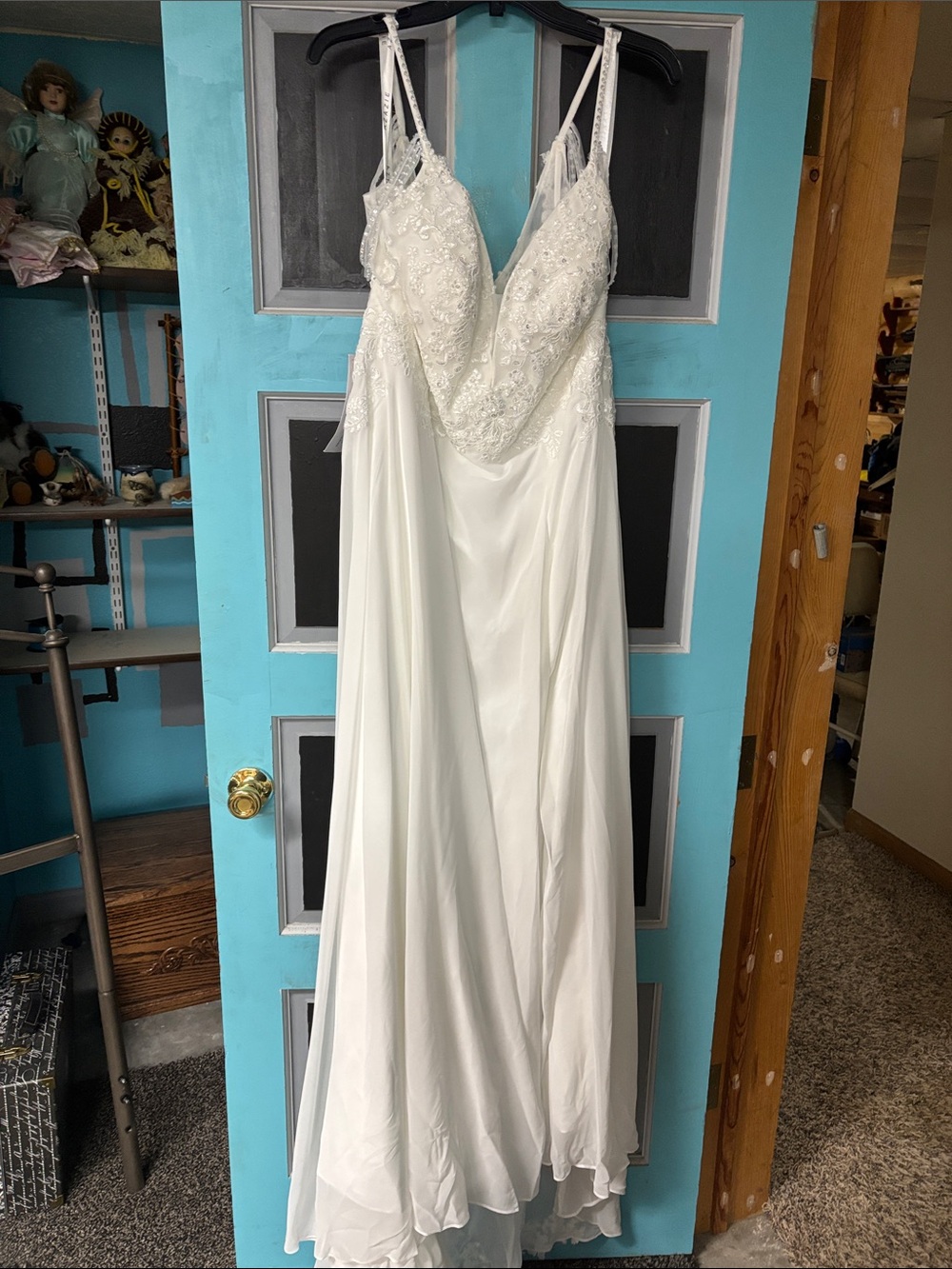 Women's White Lace Bodice Azazie Lolly Dress 18